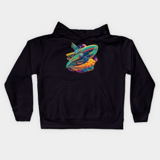 Abstract Alien Spaceship Kids Hoodie